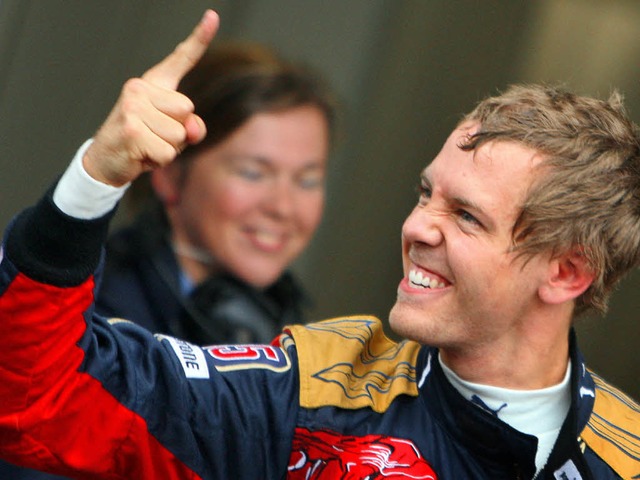 Sebastian Vettel ist der jngste Fahre... doe Pole Position herausgefahren hat.  | Foto: dpa