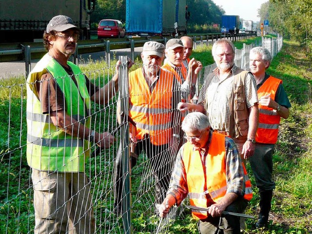 Die Jagdpchter bei der Arbeit.  | Foto: Reiner Beschorner