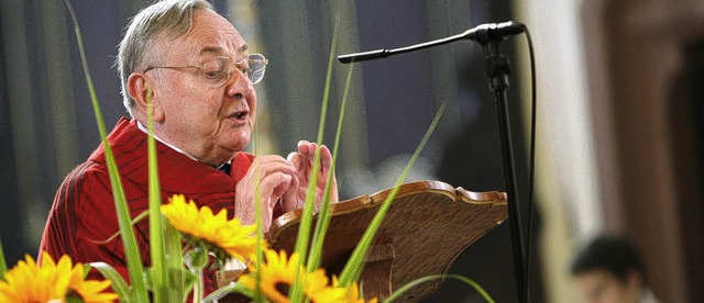 Edouard Vogelweith, Gastredner am gestrigen Sonntag in der Heilig-Kreuz-Kirche.   | Foto: Christoph Breithaupt