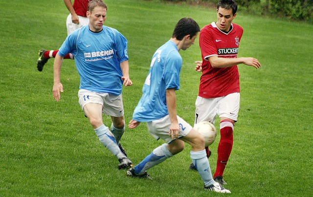 Denzlinger bermacht: Andreas Hein (li...rick Nopper gegen Rino Saggiomo (FFC)   | Foto: andreas Klein