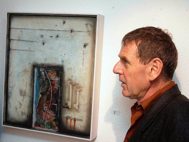 Gerhard Geiger vor einem seiner Objektksten  | Foto: Frank Berno Timm