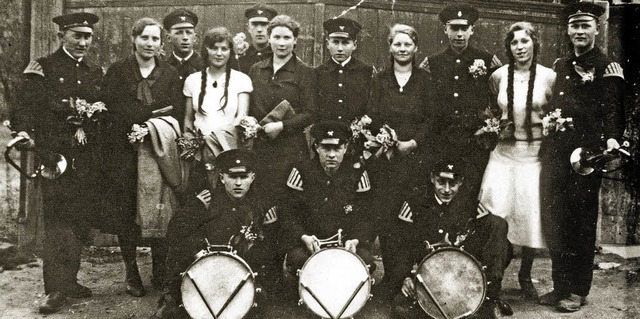 Die Grndungsmitglieder des Spielmanns...Repro>Helmut Hassler</BZ-FotoNurRepro>  | Foto: Spielmanns- und Fanfarenzug Riegel