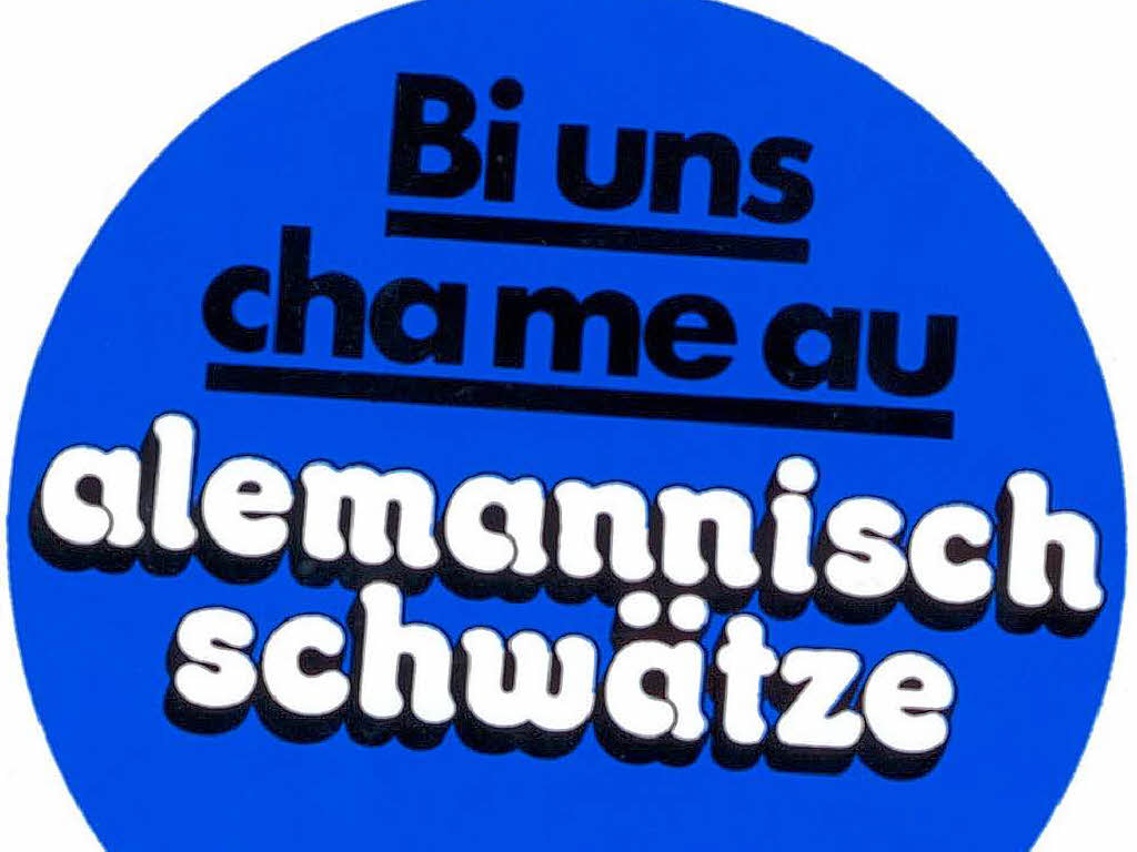 Alemannisch für Anfänger Südwest Badische Zeitung