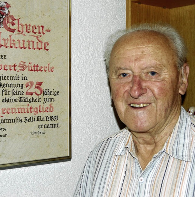 Albert Stterle feiert heute seinen 80. Geburtstag.  | Foto: paul BERGER