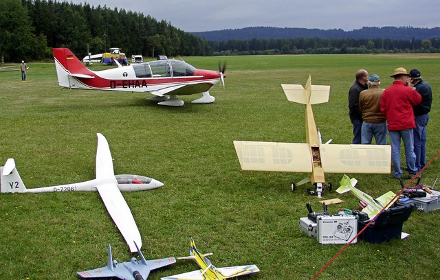 <Bildtext>Groe und kleine Flugzeuge g...Reiselfingen zu bestaunen. </Bildtext>  | Foto: Christa Maier