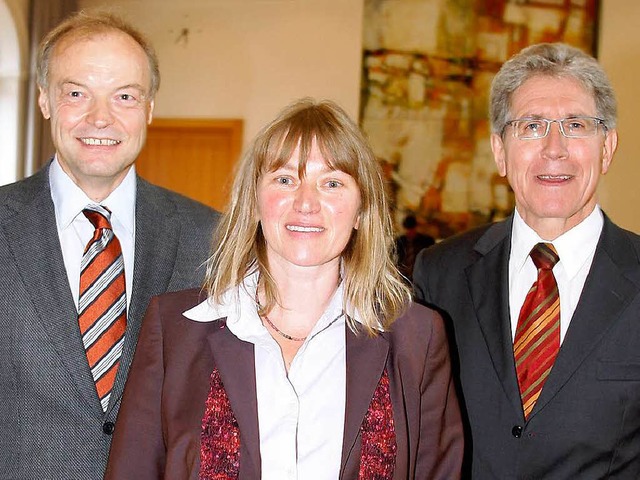 OB Wolfgang G. Mller (rechts) verabsc...te deren Nachfolger Helmut Schlitter.  | Foto: Heidi Foessel
