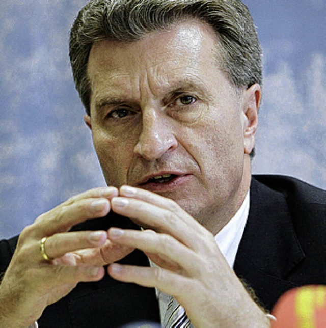 Besucht bald  Laufenburg:  Ministerprsident  Oettinger  | Foto: DPA