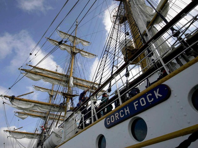 Das Segelschulschiff der Marine: die Gorch Fock  | Foto: ddp