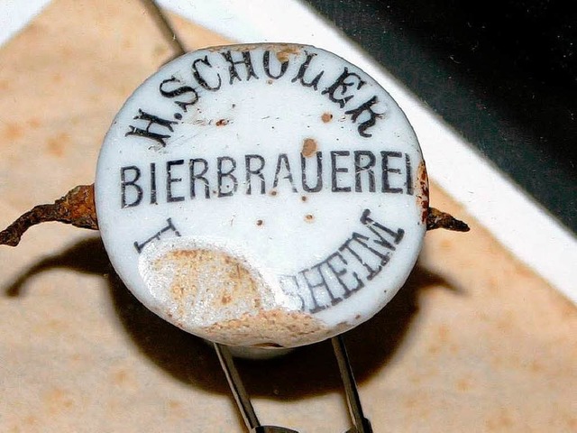 <Bildtext>Ein seltenes Exemplar der Au... Heitersheimer  Brauerei.  </Bildtext>  | Foto: Model