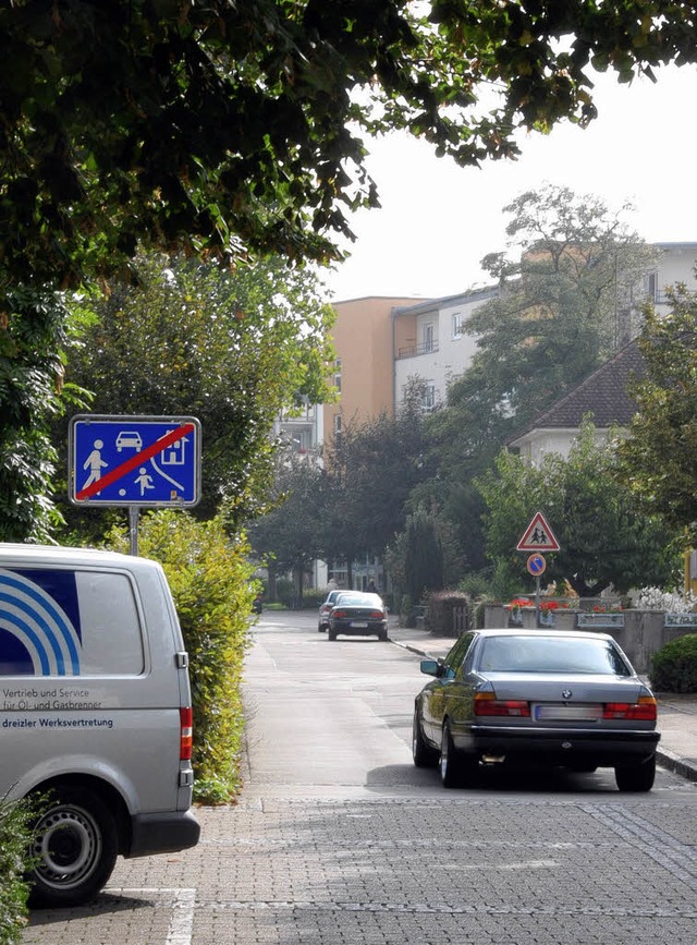 Hier sollte die Humboldtstrae verbreitert werden.  | Foto: Lauber