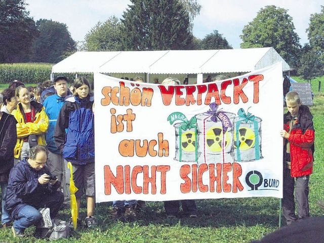 Der Protest gegen die Atommll-Plne i... Bereits vor vier Jahren kam es dazu.   | Foto: Wipf