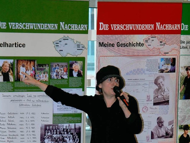 Bei der Erffnung erluterte Eva Kuzel...rfler Gymnasium Mllheim das Projekt.  | Foto: Privat