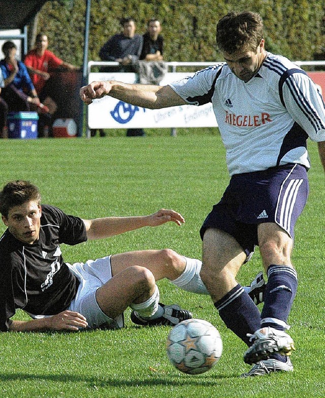 Wenn Volker Hgel Ma nimmt, bleibt den Gegenspielern  hufig das Nachsehen.   | Foto: Claus Zimmermann