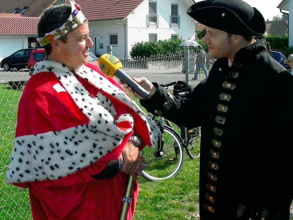 Fr einen halben Tag Knig statt Schultes: Brgermeister  Volker Kieber  | Foto: Mario Schneberg