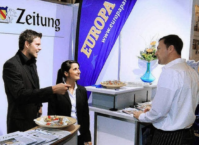 Auch die Badische  Zeitung war mit einem Stand bei der Nova vertreten.  | Foto: Wolfgang Knstle