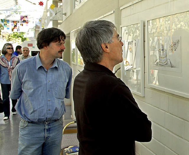 Passend zu ihrem Schwerpunkthema &#822...lung des Karikaturisten Walter Hahnel   | Foto: pascal Waldszus