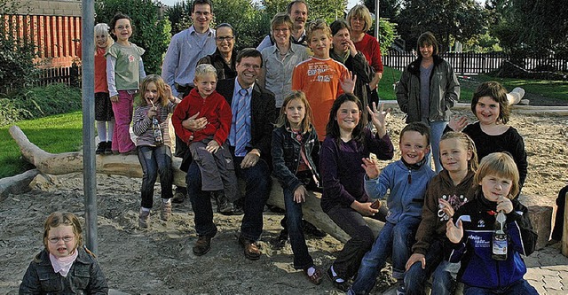 Der neue Sandkasten des Kindergartens St. Katharina.   | Foto: Heinz Vollmar