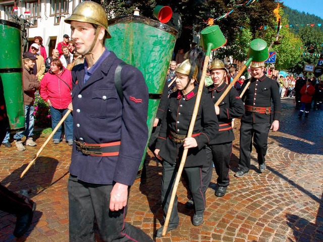 <Bildtext>Die Feuerwehrmnner der Freiwilligen Feuerwehr Hg-Ehrsberg</Bildtext>  | Foto: Karin Maier