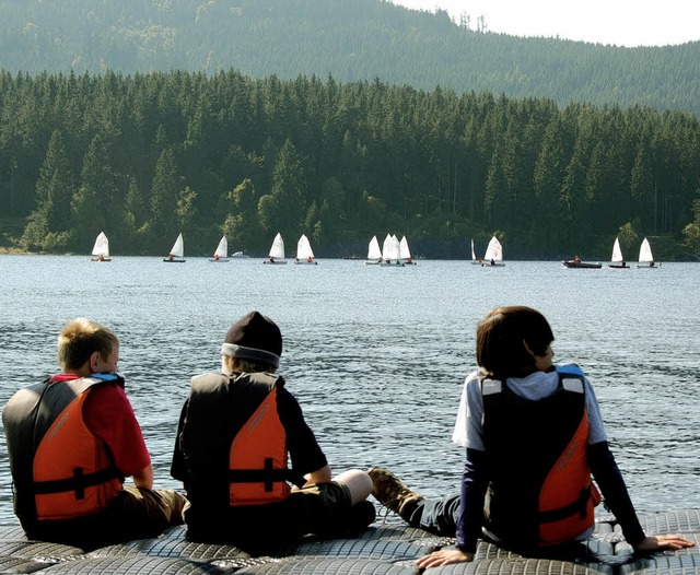 Mit Spannung verfolgt:  die Jngsten-Regatta  