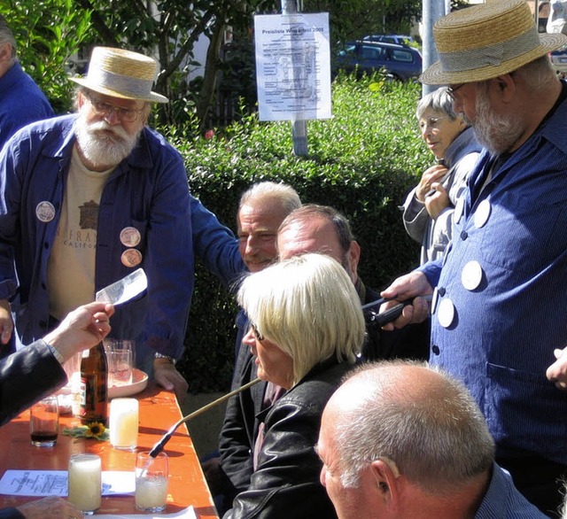 Dem Haltinger Winzerfest lachte die He...us der Rebspritze dankbare Abnehmer.    | Foto: Baum