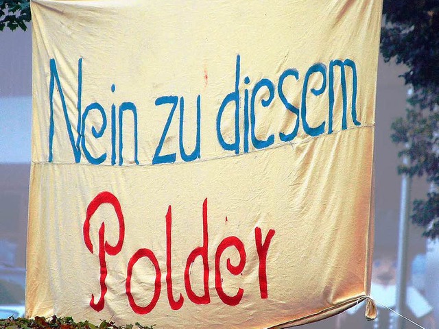 Seit Jahren machen Schwanauer Brger gegen den Polder mobil.  | Foto: Heidi Foessel