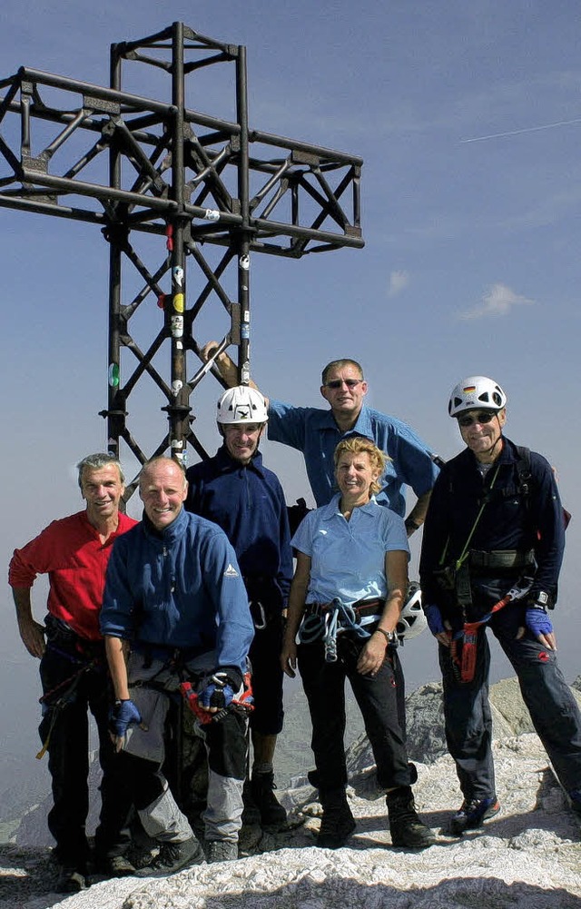 Lahrer Alpinisten auf der Marmolada, m...4 Meter hchster Gipfel der Dolomiten   | Foto: BZ