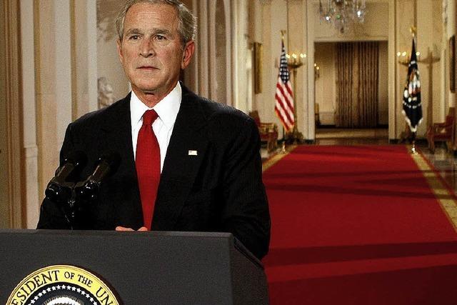Bush hält eine Standpauke