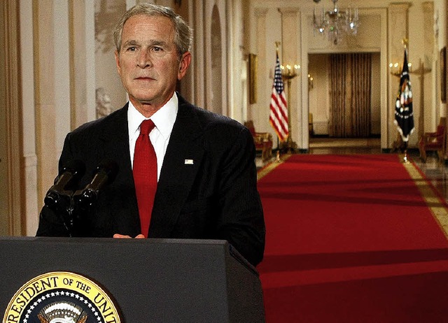 Frchtet den   wirtschaftlichen  Abgrund: Prsident George W. Bush  | Foto: DPA