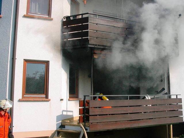 Diese Wohnung ist am Freitag in Kenzingen ausgebrannt.  | Foto: Feuerwehr