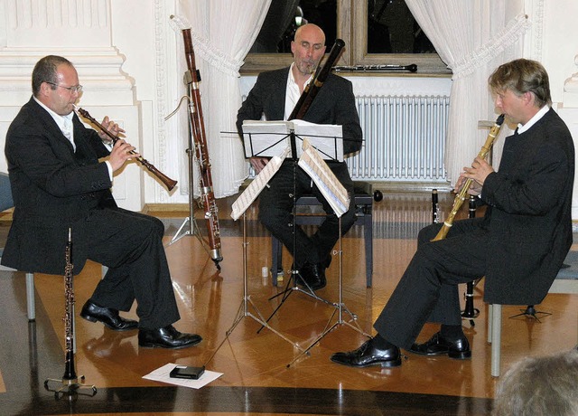 Im Trio Lzard pflegen Oboist Stphane...r Klosterkonzerte in St. Blasien auf.   | Foto: Margrit  Matyscak