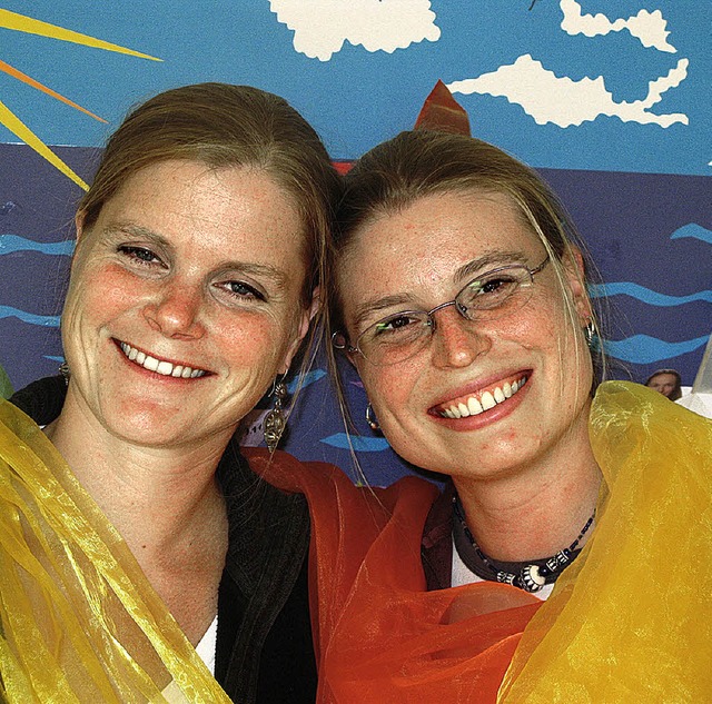 Jessica Bauer und Hanna Falkenburger f...ben viel &#8222;Buntes&#8220; im Sinn.  | Foto: privat