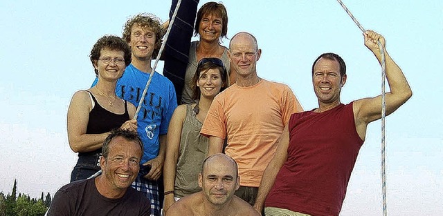 Die Segel-Crew des Skiclubs Maulburg   | Foto: Privat