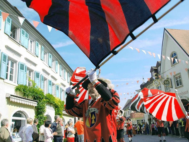 Fahnenschwinger aus Teningen  | Foto: Roland Vitt