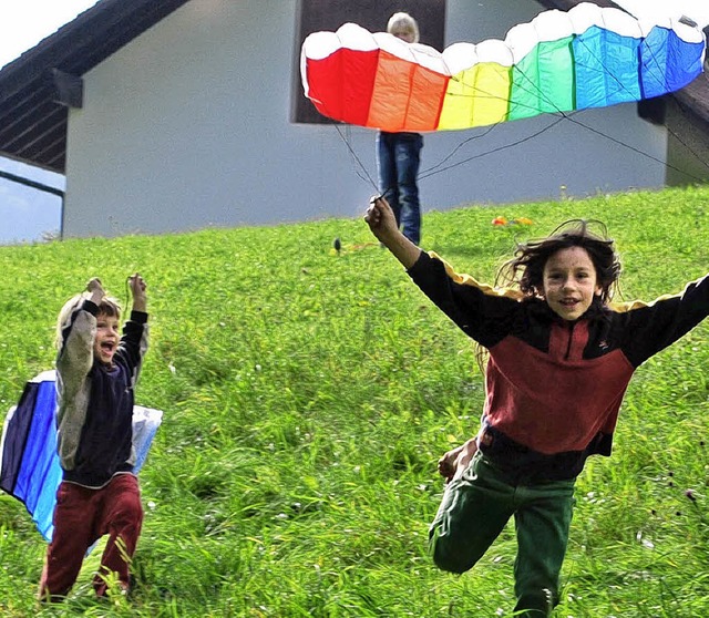 Kleine Drachenbezwinger hatten am Sonn...se des Familienzentrums Herrischried.   | Foto: Susan bersem