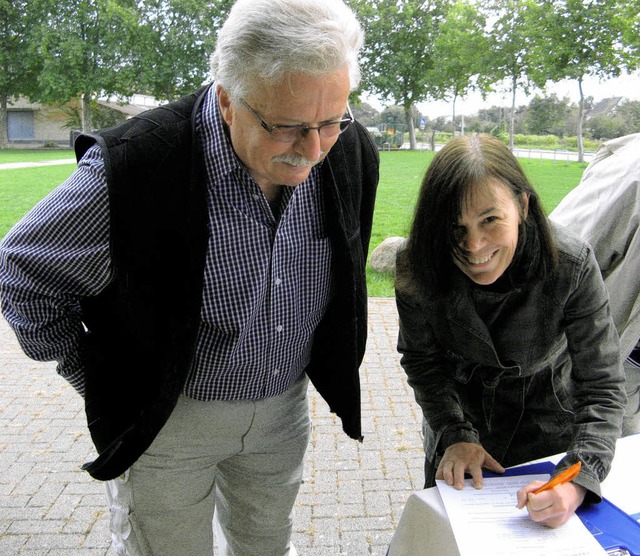 Beim Lrmhock gewann die Bilb weitere Untersttzer.  | Foto: Sedlak