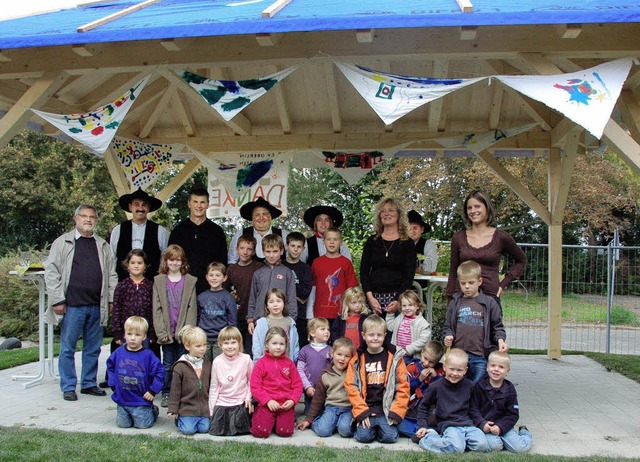 Der Oberlin Kindergarten in Breisach h...urg einen Pavillon gespendet bekommen.  | Foto: Eva Fischer