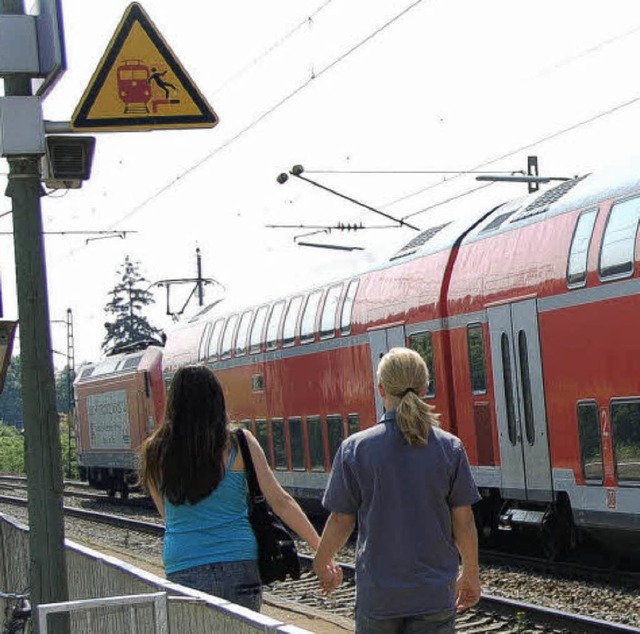 Der Streitpunkt: Autobahntrasse oder d...n Gleise (hier im Bahnhof Ringsheim)?   | Foto: Keissner