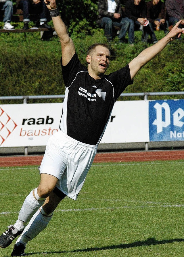 Comeback: Der Laufenburger Volker Voge...ll auch gegen den FC Teningen jubeln.   | Foto: kaufhold