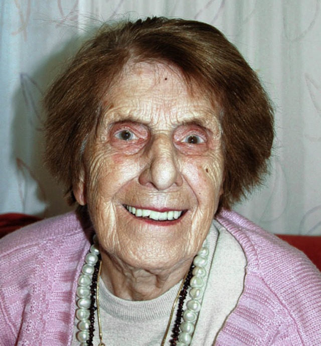 Hildegard Hansen feiert  am Freitag, 3...Brkle-Bleiche ihren 100. Geburtstag.   | Foto: Pia Grttinger