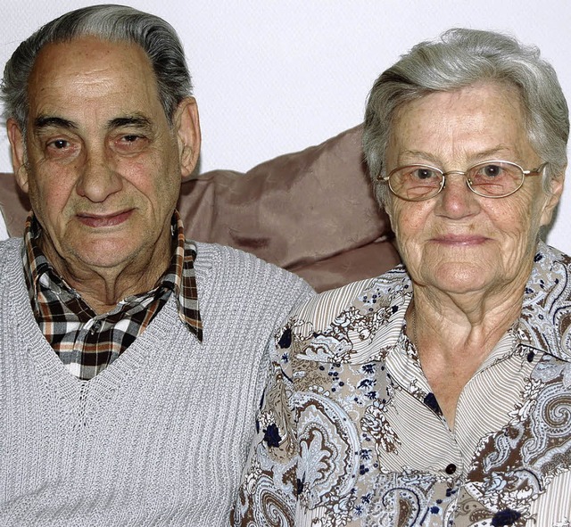 Sind seit 60 Jahren verheiratet:  Werner und Hilda Senn   | Foto: Paul berger