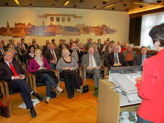 Hermann Jger mit Frau unhd Tochter be...tagsabgeordnete Elvira  Drobinski-Wei  | Foto: hans-jrgen trul