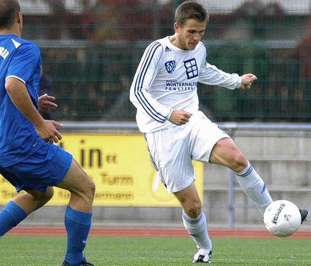 Vergab die beste Weiler Torchance in O...: Mittelfeldspieler Philipp Wengenmayr  | Foto: Peter Gerigk