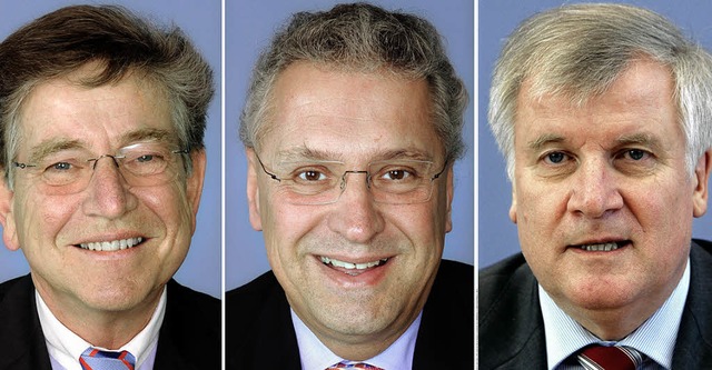Drei Herren bewerben sich weiterhin um... Joachim Herrmann und Horst Seehofer    | Foto: dpa