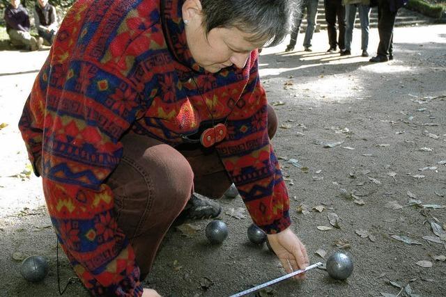 Beim Ptanque will keiner die Fanny kssen