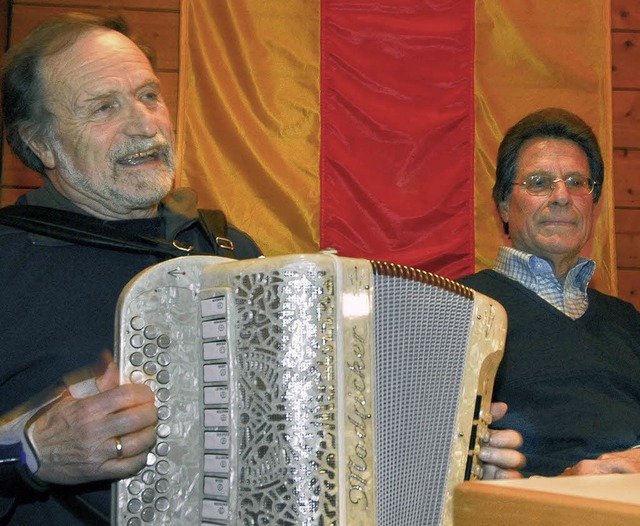 Wolfgang Miessmer (links) und Ludwig H...ag im Brgerhaus ebenfalls auftreten.   | Foto: Archiv: Michael Bamberger