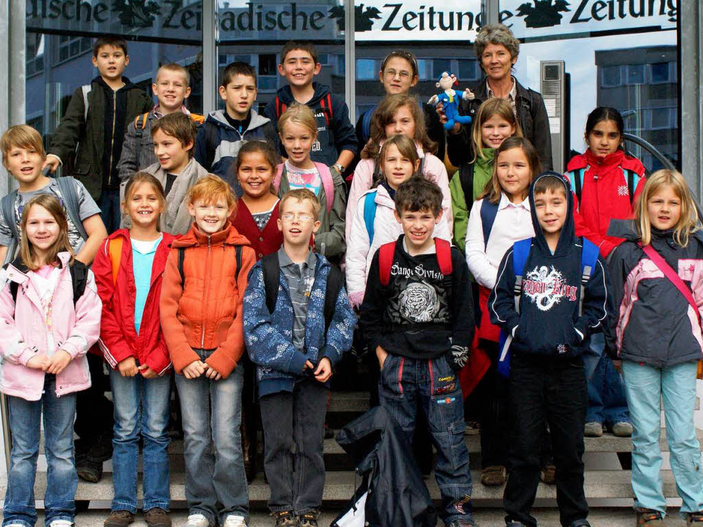 Die Klasse 4c der Fritz-Boehle-Grundschule aus Emmendingen mit ihrer Lehrerin Britta Bhrer