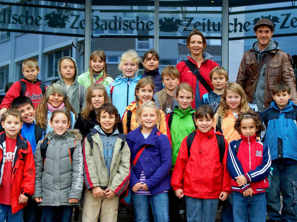 Die Klasse 4d der Eichendorffschule aus Offenburg mit ihrer Lehrerin Iris Betzold