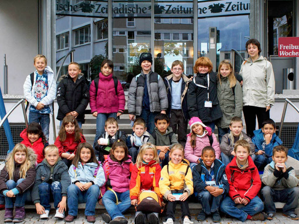 Die Klasse 3b der Brenfelsschule aus Grenzach-Wyhlen mit ihrer Lehrerin Caroline Fellmann