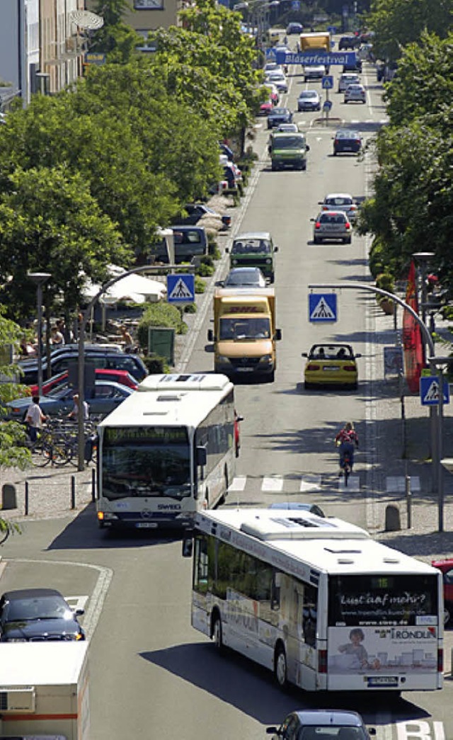 Eine Innenstadt ganz ohne Autos? Die Grnen knnen sich das vorstellen.   | Foto: Frey