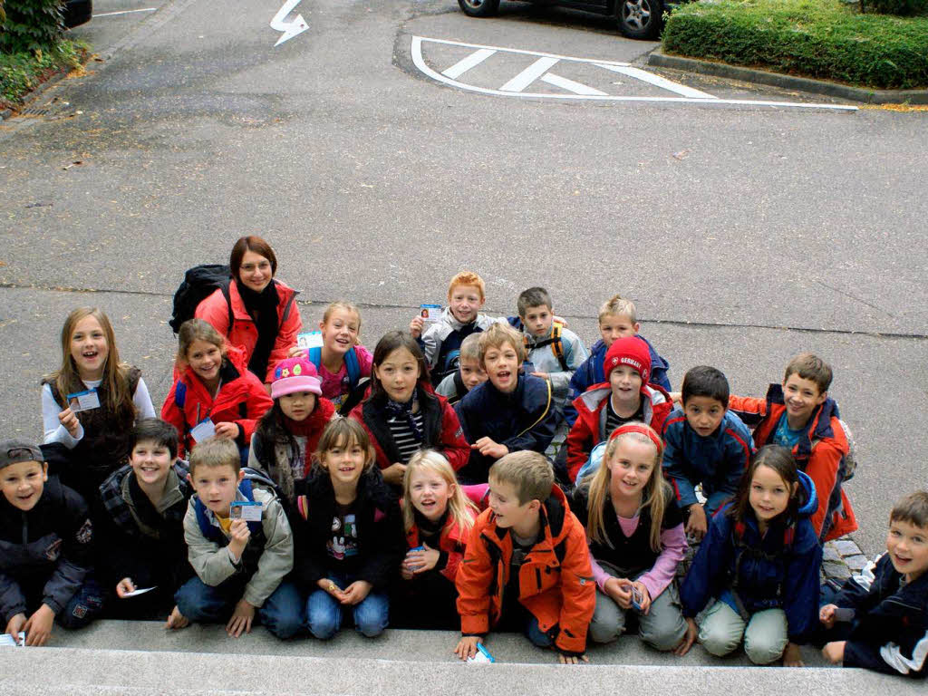 Die Klasse 3a der Brenfelsschule aus Grenzach-Wyhlen mit ihrer Lehrerin Katja Wagner